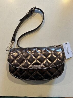 GUESS Quilted Bronze metallic Crossbody Bag